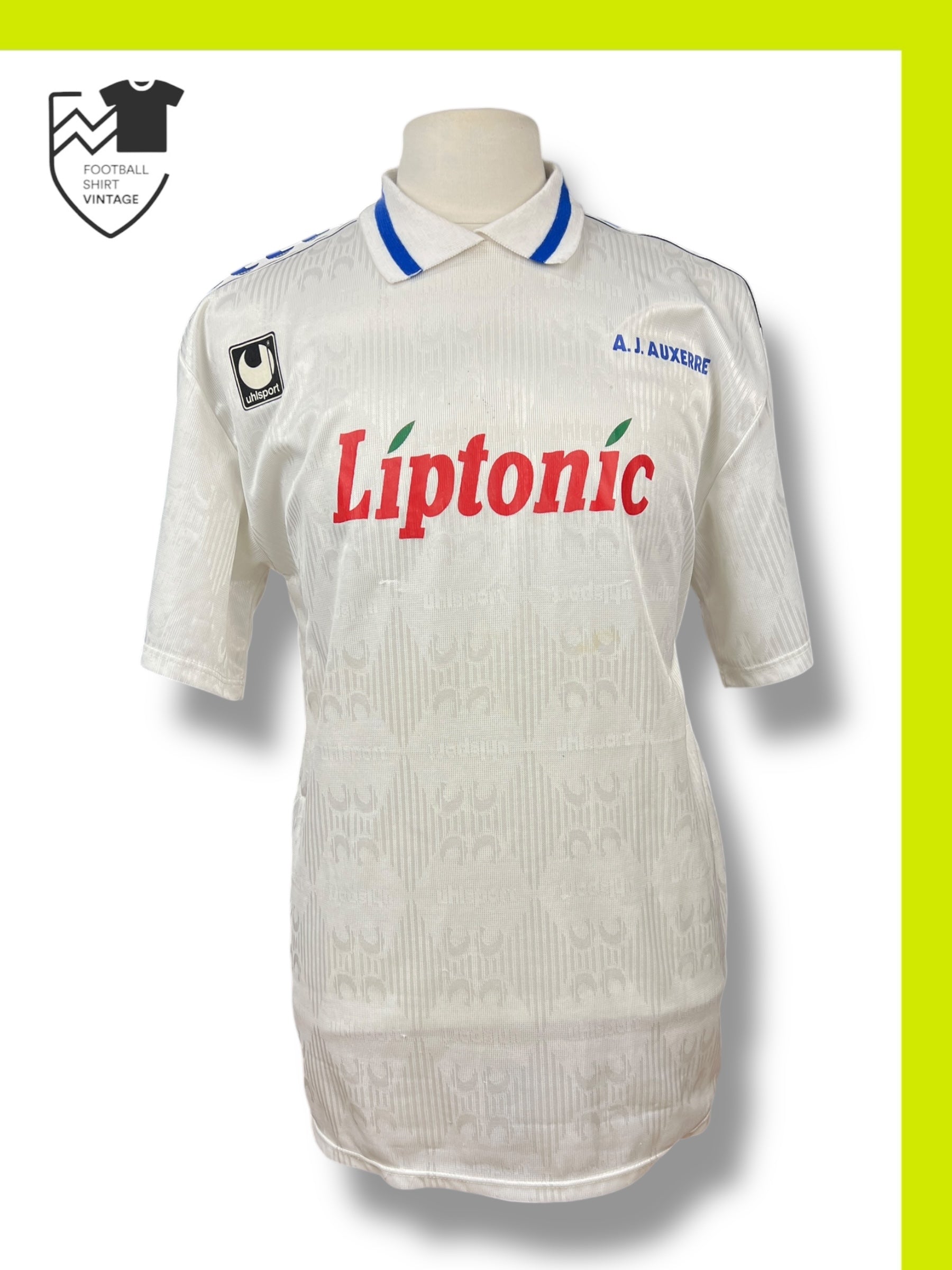 Maillot Auxerre Vintage 1993/94 - Match Porté Domicile #9 - Taille XL Adulte - Uhlsport