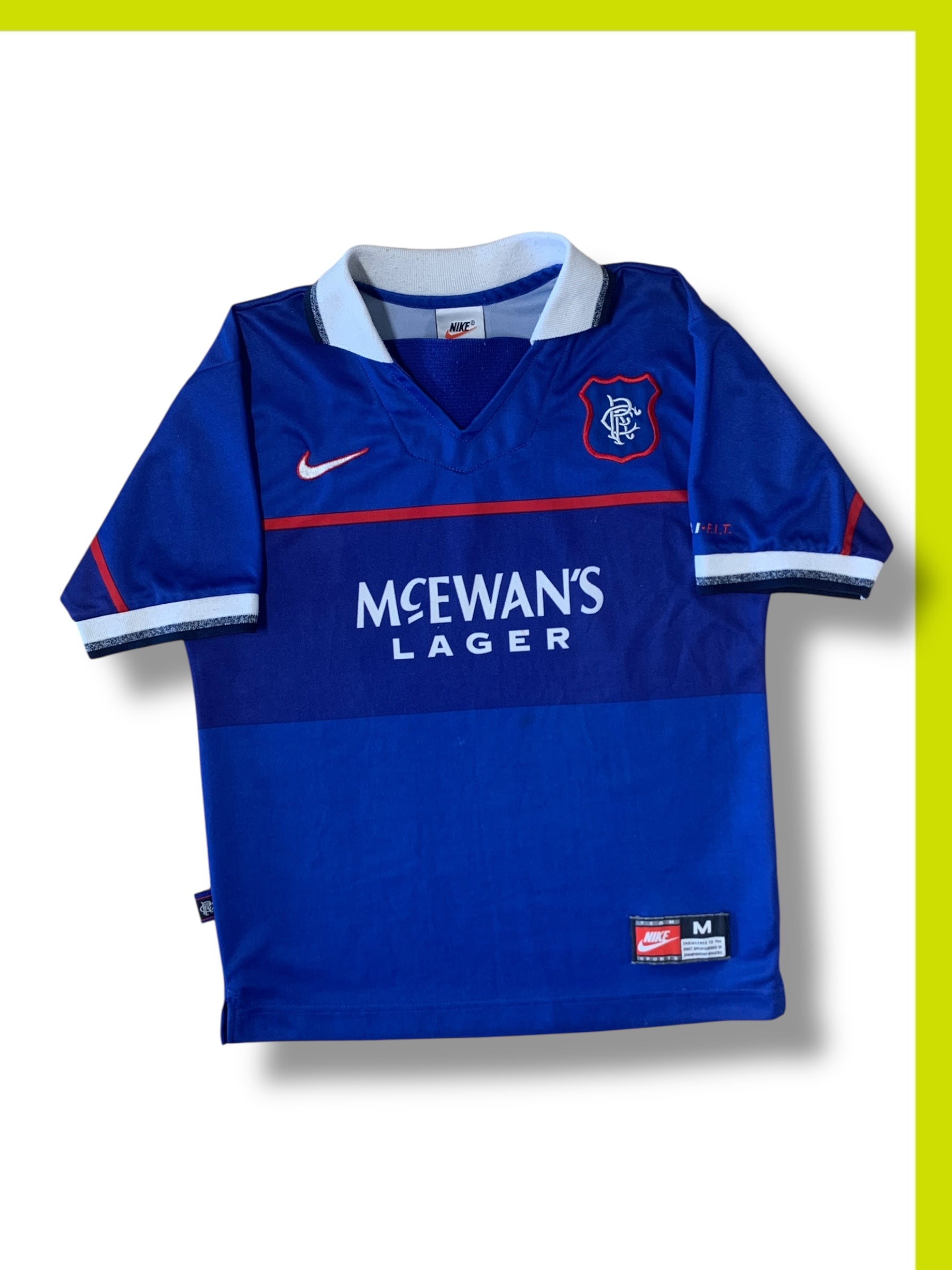 Maillot de foot vintage extérieur Glasgow Rangers 1997-1998 Maillot de foot vintage extérieur Glasgow Rangers 1997-1998