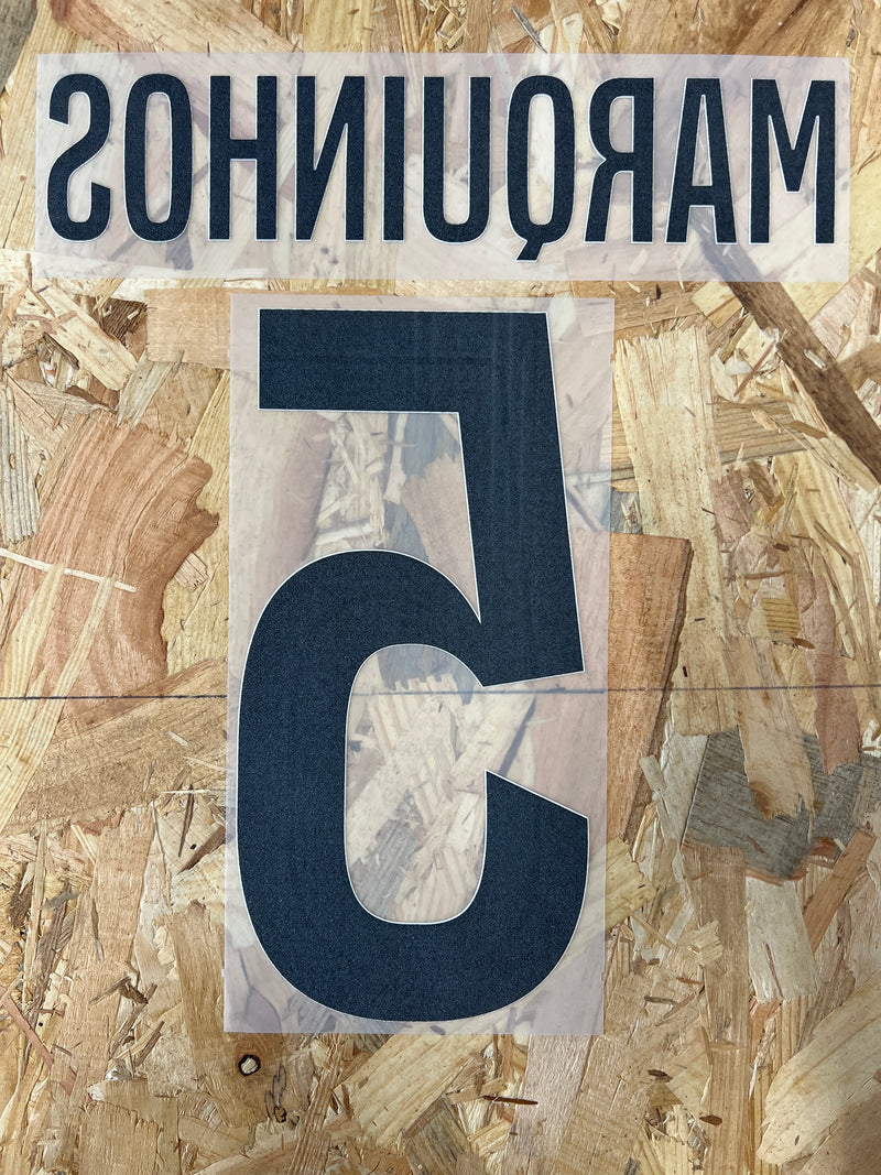 Chargez l'image dans la visionneuse de la galerie, Flocage Nameset Paris UCL 2025-2026 HOME 5 MARQUINHOS