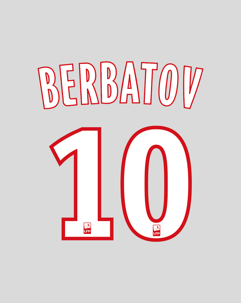 Chargez l'image dans la visionneuse de la galerie, Nameset flocage Monaco 2014-2015 AWAY Berbatov #10