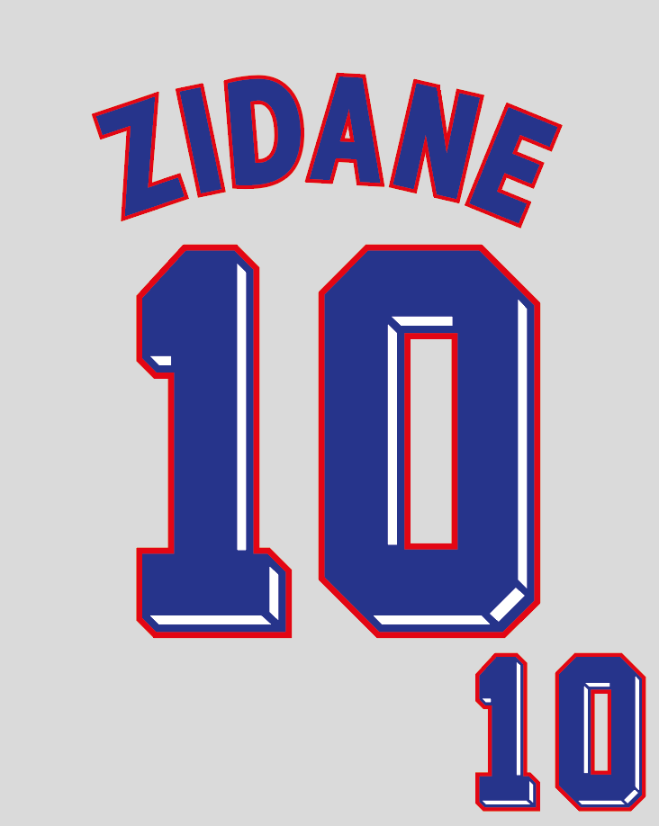 Chargez l'image dans la visionneuse de la galerie, Nameset flocage France 1998 AWAY Zidane #10