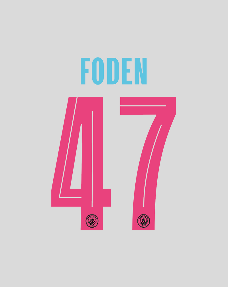 Chargez l'image dans la visionneuse de la galerie, Nameset flocage Manchester City 2023-2024 THIRD Foden #47