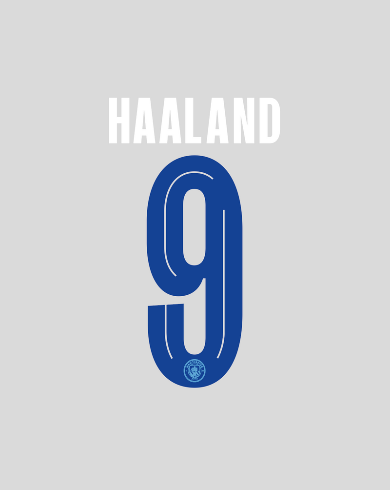Chargez l'image dans la visionneuse de la galerie, Nameset flocage Manchester City 2023-2024 HOME Haaland #9