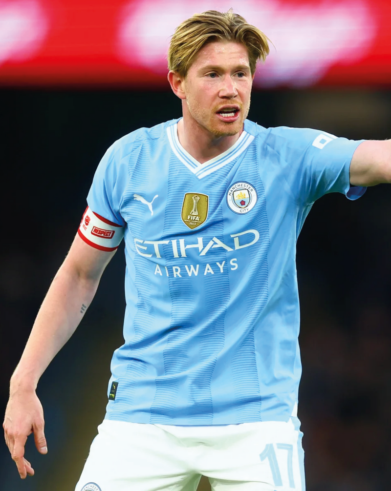 Chargez l'image dans la visionneuse de la galerie, Nameset flocage Manchester City 2023-2024 HOME De Bruyne #17