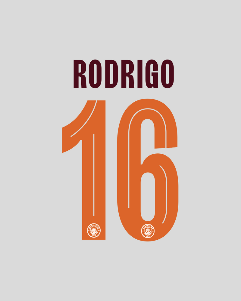 Chargez l'image dans la visionneuse de la galerie, Nameset flocage Manchester City 2023-2024 AWAY Rodri #16