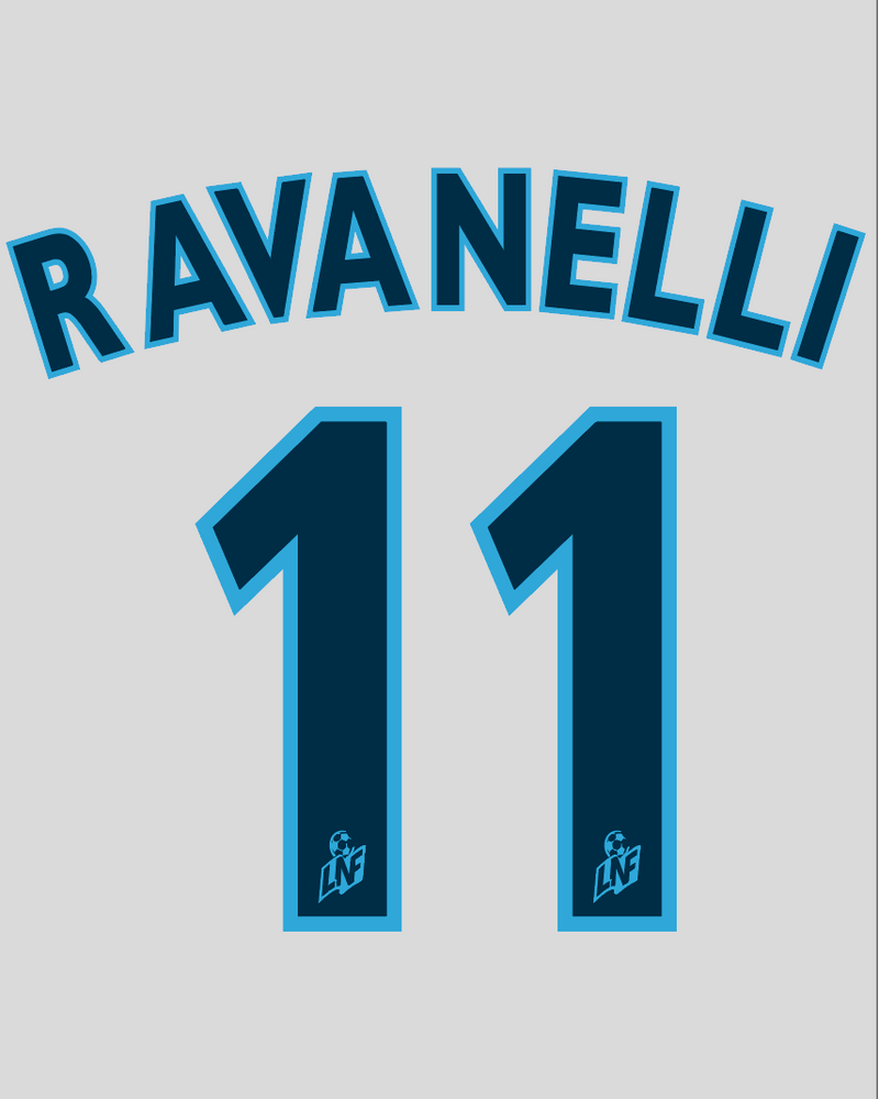 Chargez l'image dans la visionneuse de la galerie, Nameset flocage Marseille 1999-2000 HOME #11 Ravanelli