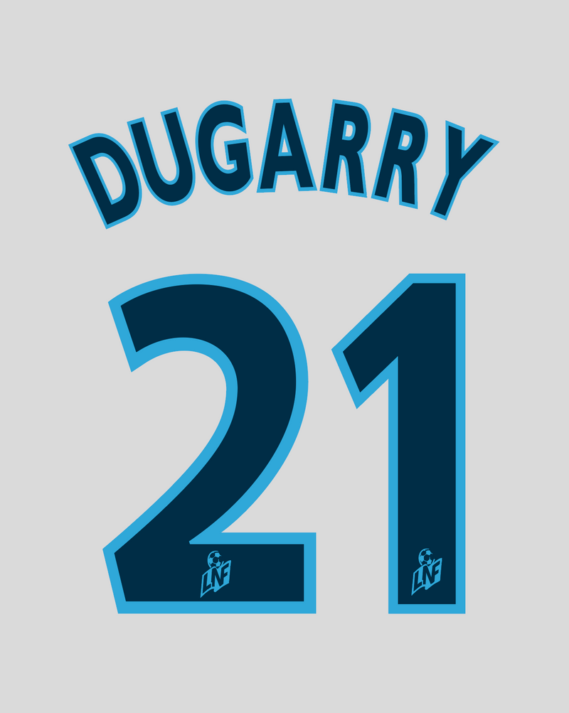 Chargez l'image dans la visionneuse de la galerie, Nameset flocage Marseille 1999-2000 HOME #21 Dugarry