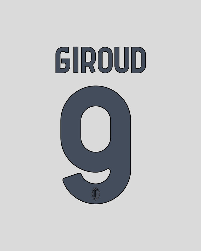 Chargez l'image dans la visionneuse de la galerie, Nameset flocage Milan AC 2023-2024 AWAY Giroud #9