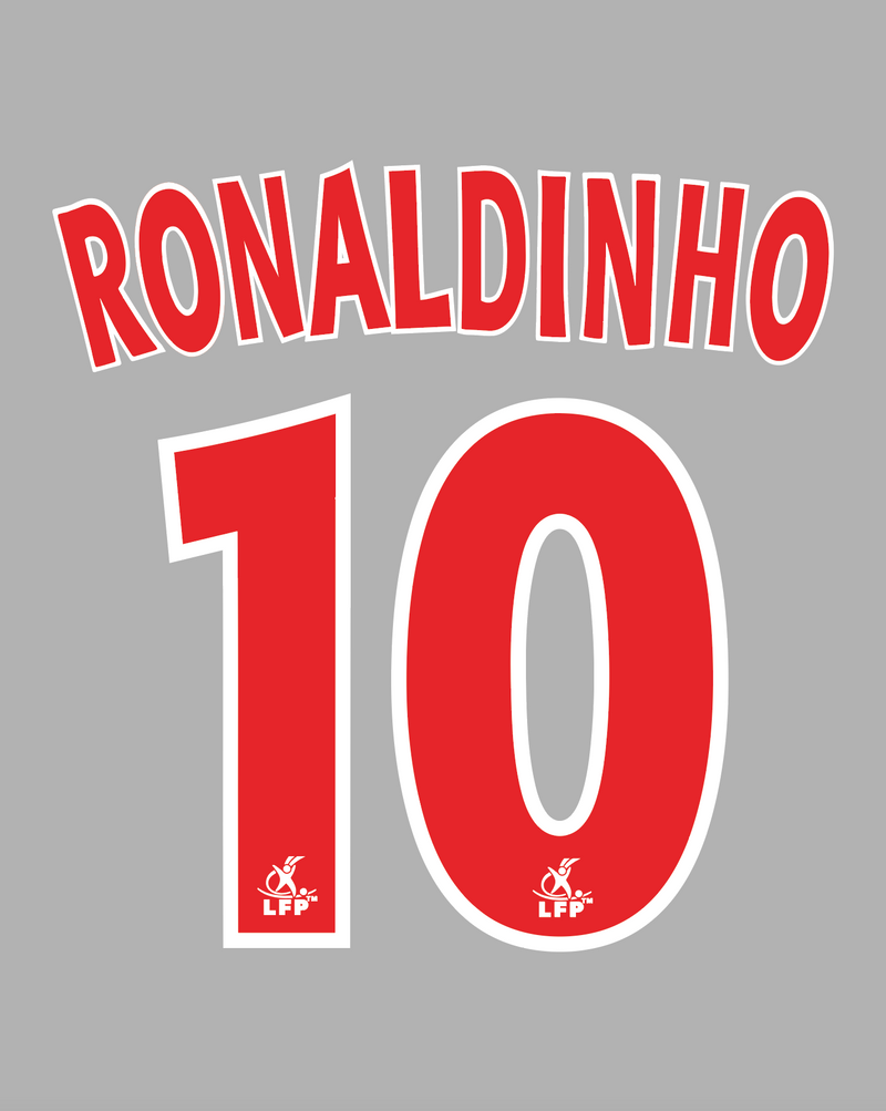 Chargez l'image dans la visionneuse de la galerie, Flocage Nameset Paris 2002-2003 HOME 10 RONALDINHO