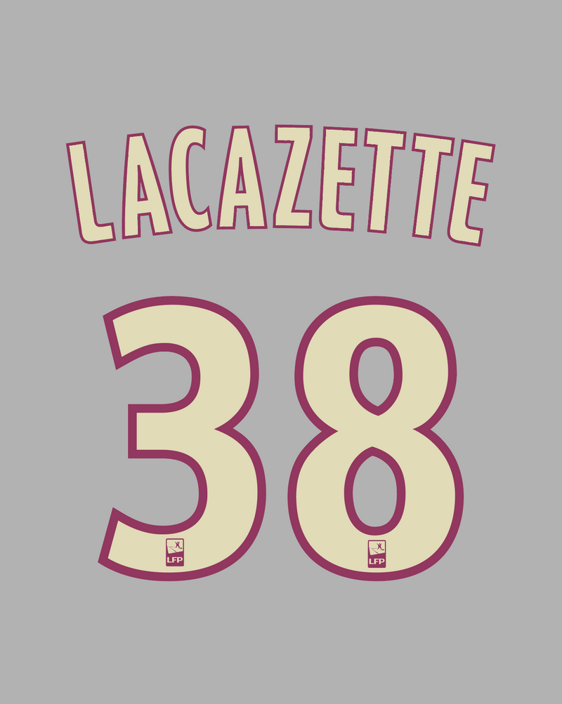 Chargez l'image dans la visionneuse de la galerie, Flocage Nameset Lyon 2010-2011 AWAY 38 LACAZETTE