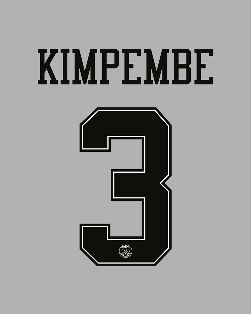 Chargez l'image dans la visionneuse de la galerie, Flocage Nameset Paris UCL 2018-2019 HOME 3 KIMPEMBE
