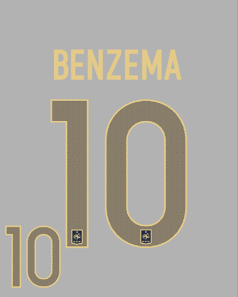 Chargez l'image dans la visionneuse de la galerie, Flocage Nameset France 2012 HOME 10 BENZEMA