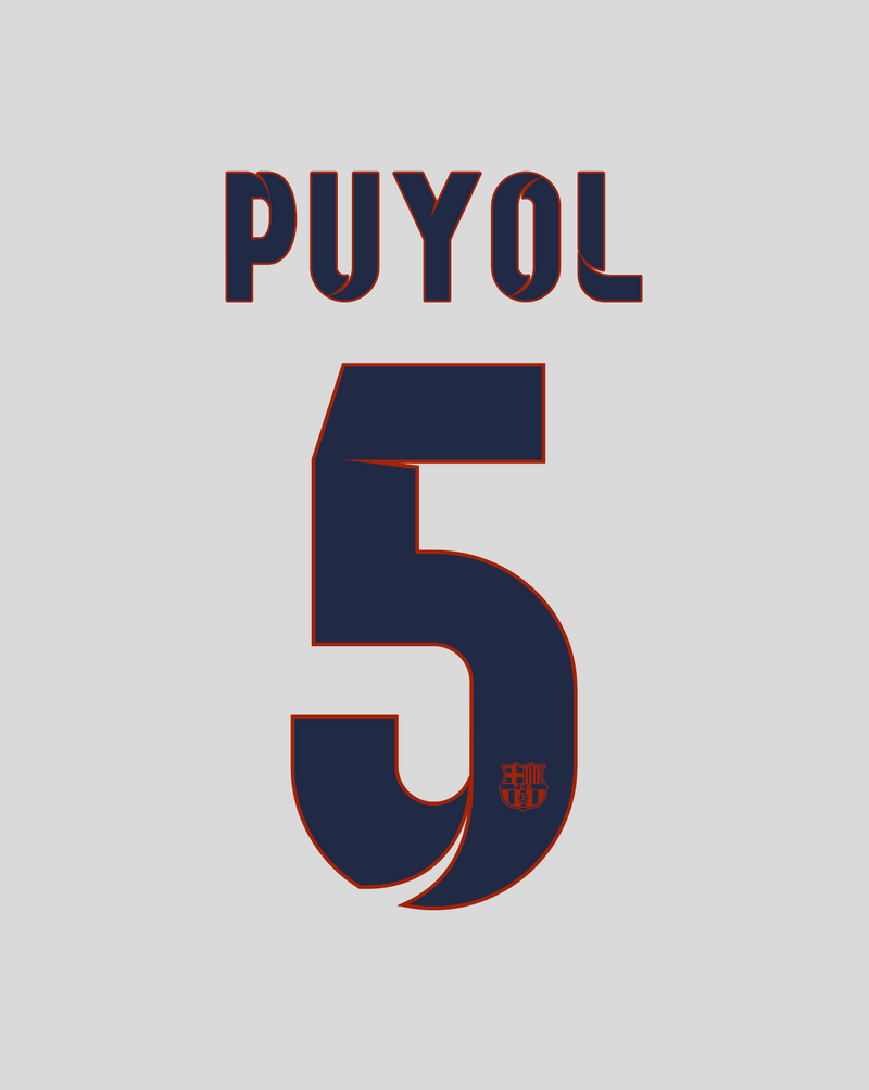 Chargez l'image dans la visionneuse de la galerie, Flocage Nameset Barcelone 2012-2013 AWAY 5 PUYOL