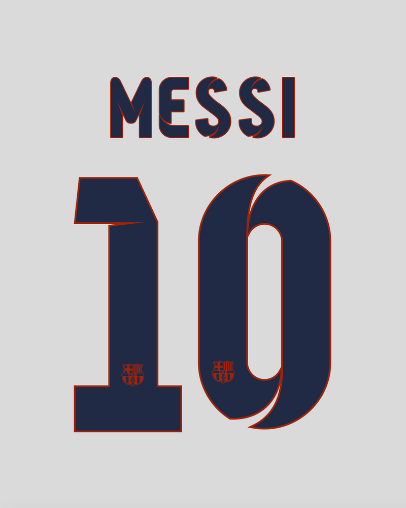 Chargez l'image dans la visionneuse de la galerie, Flocage Nameset Barcelone 2012-2013 AWAY 10 MESSI