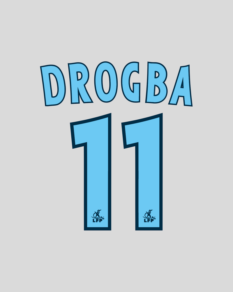 Chargez l'image dans la visionneuse de la galerie, Flocage Nameset Marseille 2003-2004 HOME 11 DROGBA