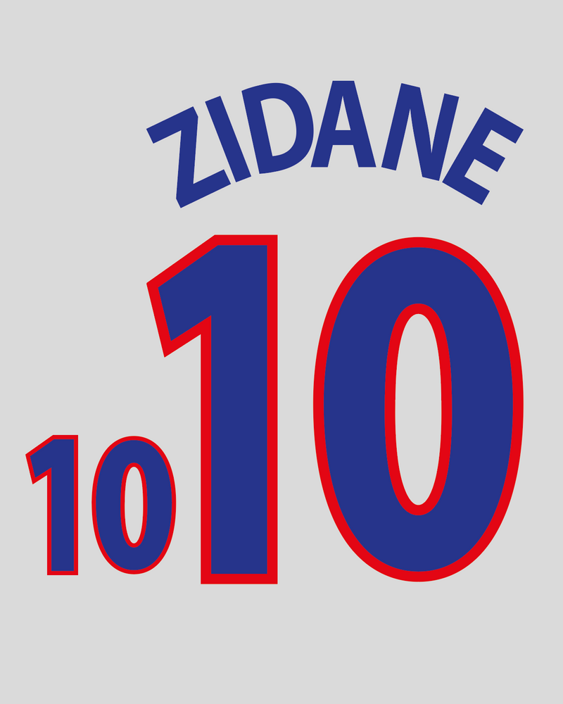 Chargez l'image dans la visionneuse de la galerie, Flocage Nameset France 2000 AWAY 10 ZIDANE