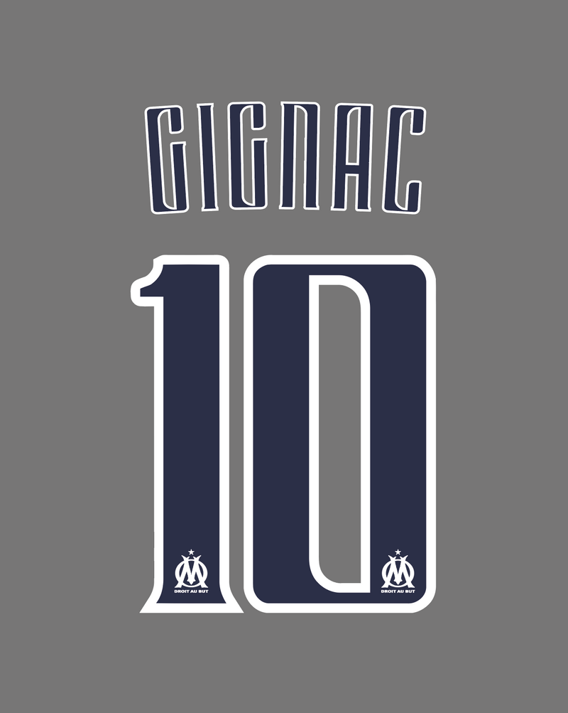 Chargez l'image dans la visionneuse de la galerie, Flocage Nameset Marseille 2011-2012 THIRD 10 GIGNAC