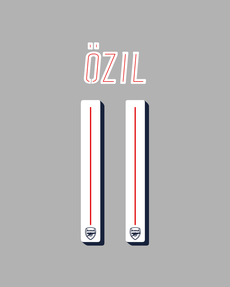 Chargez l'image dans la visionneuse de la galerie, Flocage Nameset Arsenal 2016-2017 HOME 11 ÖZIL