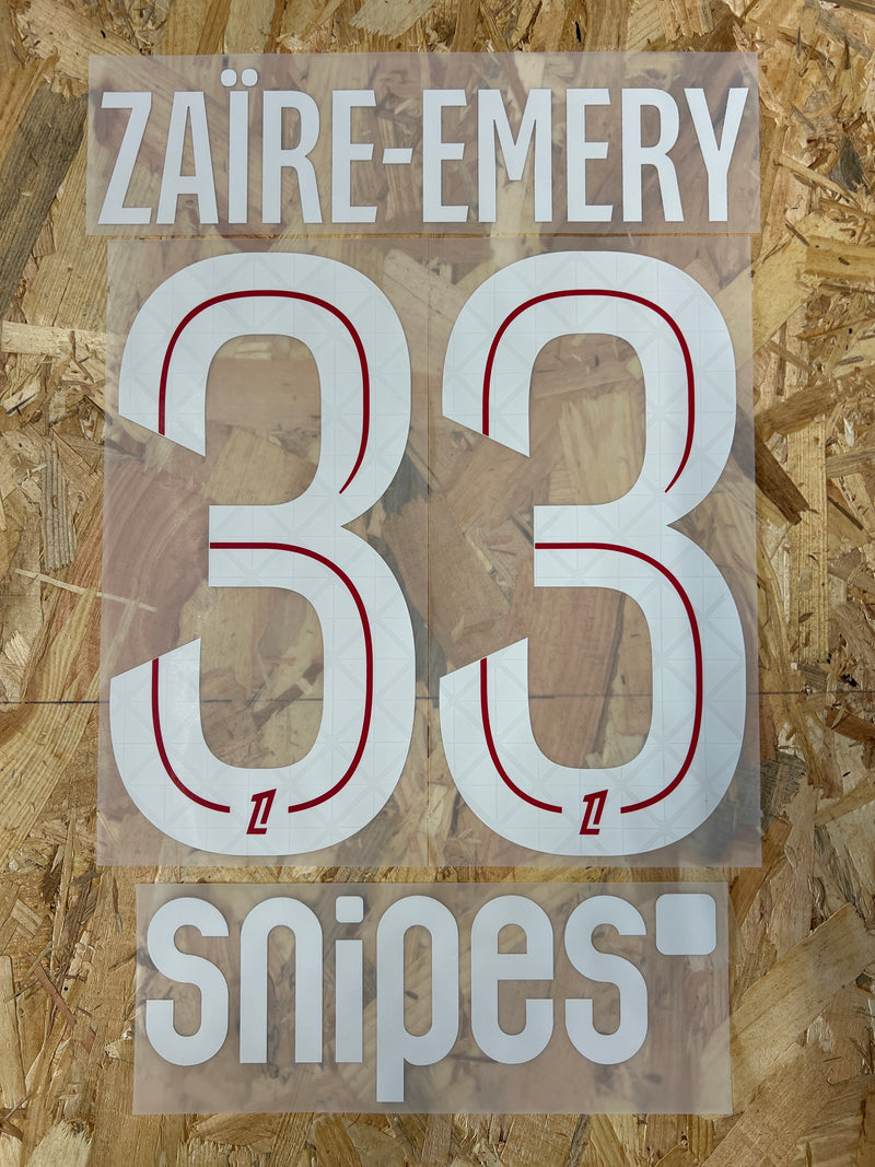 Chargez l'image dans la visionneuse de la galerie, Flocage Nameset Paris 2025-2026 HOME 33 ZAIRE-EMERY