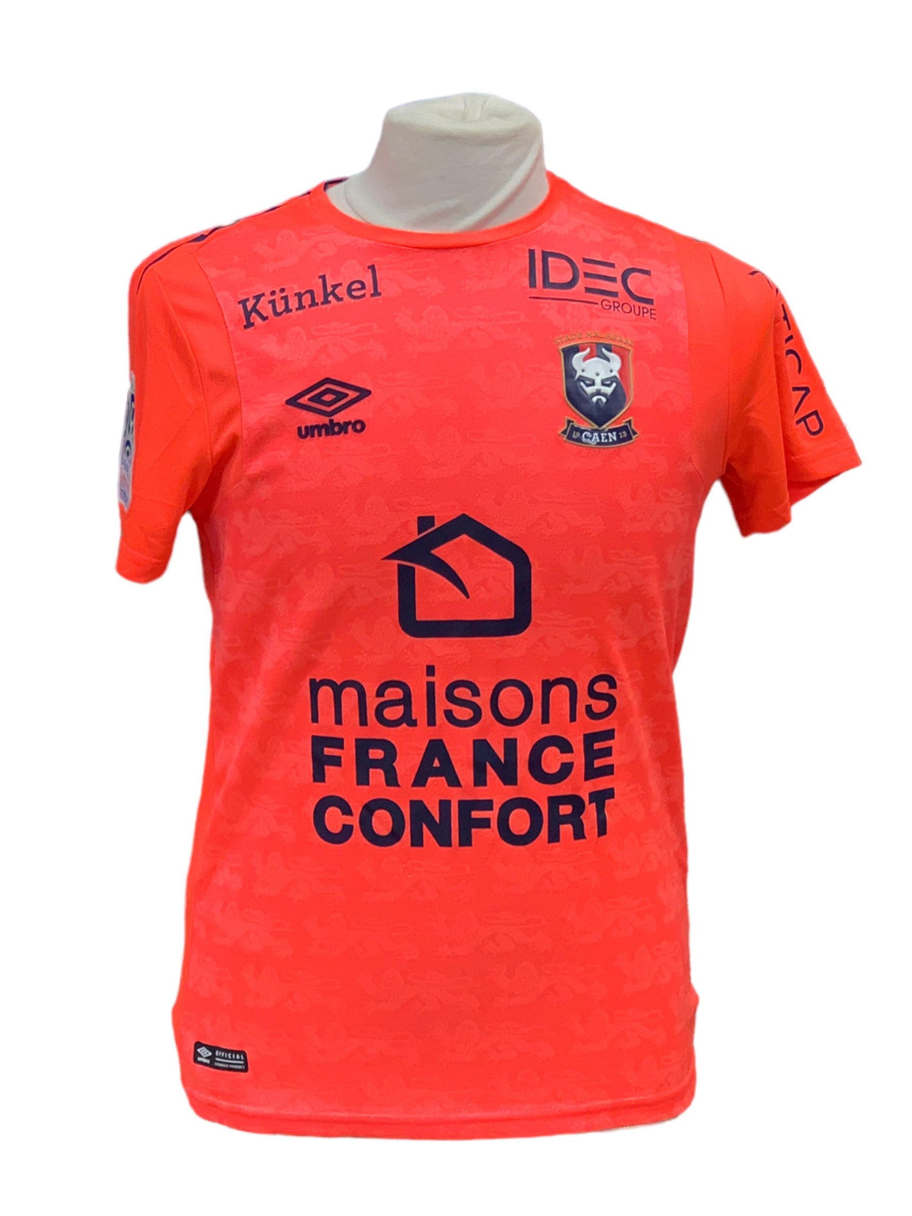Maillot Caen 2017-2018 Extérieur – Matchworn – Ait Benasser – Taille Unique