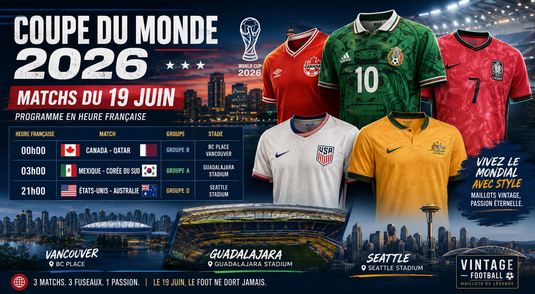 Matchs du 19 juin Coupe du Monde 2026 : programme en heure française