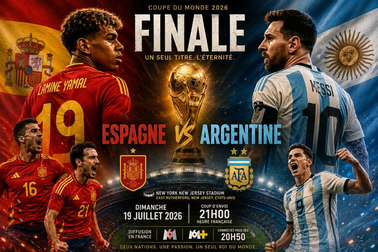 Finale de la Coupe du Monde 2026 : Espagne–Argentine, tout savoir