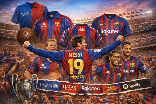 Histoire des maillots du FC Barcelone : 125 ans de bleu et grenat, de tradition… et de révolutions