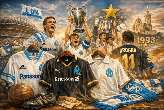 Histoire des maillots de l’Olympique de Marseille : du blanc immaculé aux pièces cultes