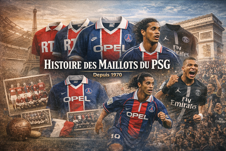 Histoire des maillots du PSG depuis la création du club de 1970 à aujourd’hui