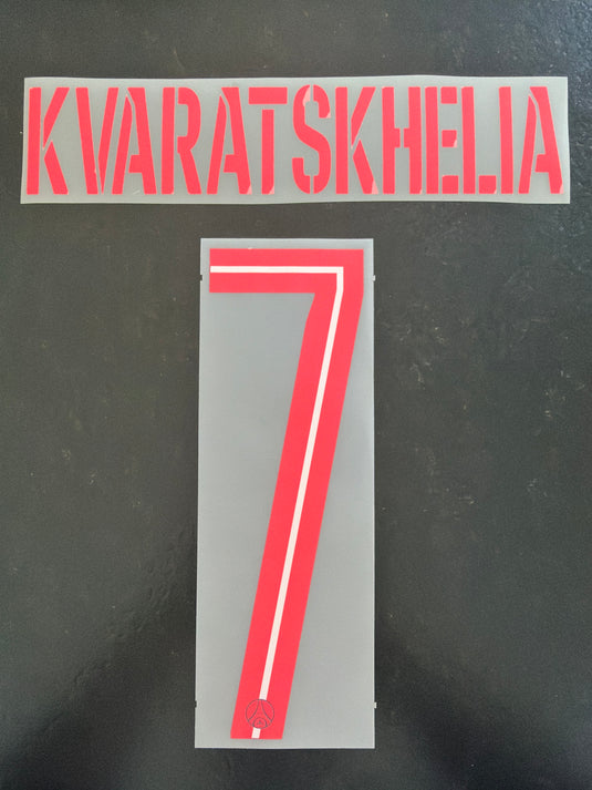 Flocage nameset PSG UCL FOURTH 2025-2026