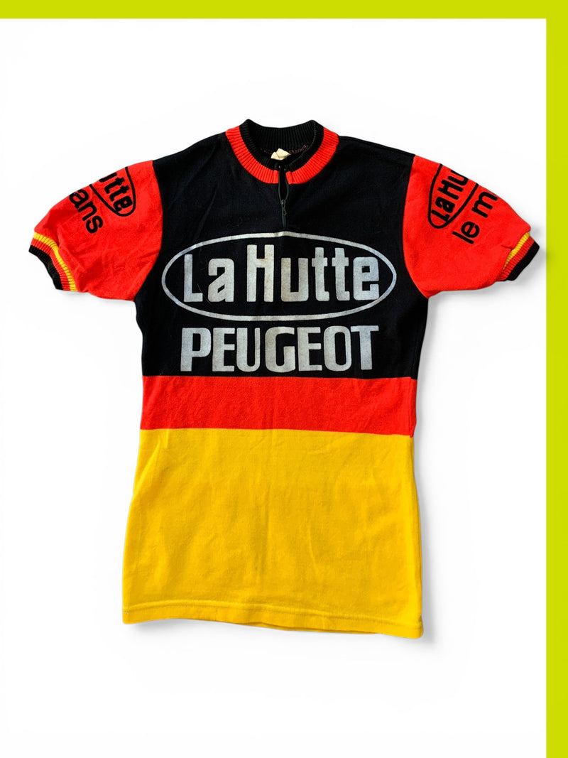 Maillot cycliste vintage PEUGEOT années 70 bleu vert shirt maglia Maillot cycliste vintage PEUGEOT années 70 bleu vert shirt maglia