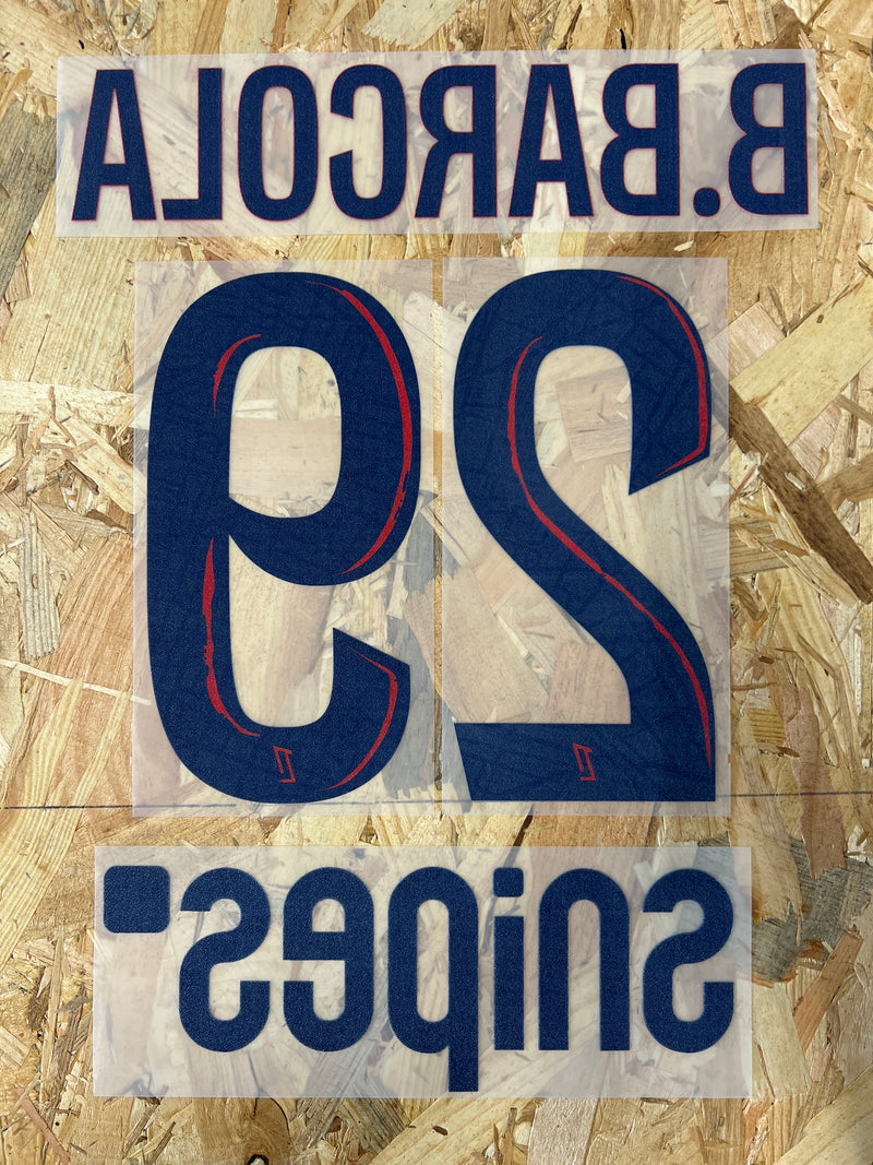 Chargez l&#39;image dans la visionneuse de la galerie, Flocage Nameset Paris 2025-2026 AWAY 29 B.BARCOLA
