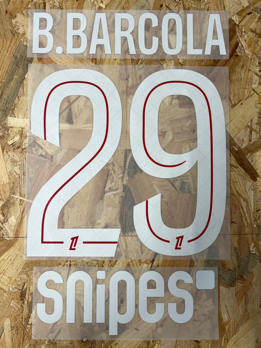 Flocage Nameset Paris 2025-2026 HOME 29 B.BARCOLA