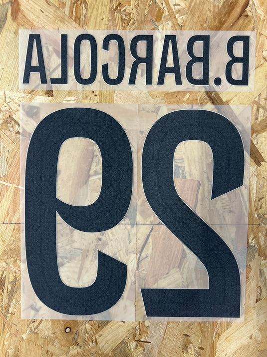 Flocage Nameset Paris UCL 2025-2026 HOME 29 B.BARCOLA