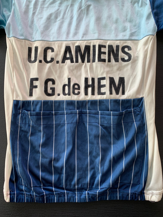 Maillot cycliste vintage UCS COSNE SUR LOIRE vintage poche devant shirt 70'S L Maillot cycliste vintage UCS COSNE SUR LOIRE vintage poche devant shirt 70'S L