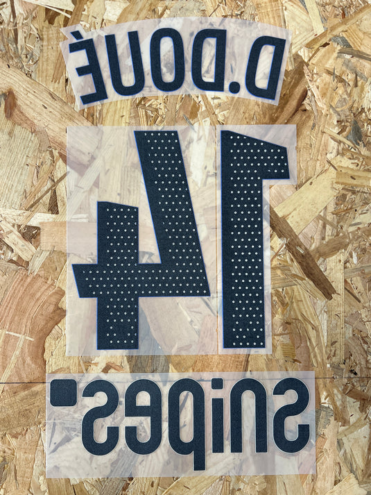 Flocage Nameset Paris 2025-2026 THIRD 14 D.DOUE