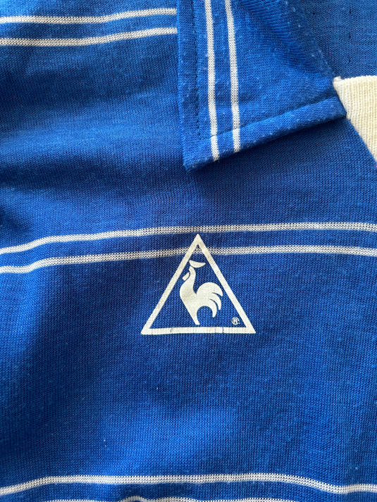Template Le Coq Sportif Bleu à rayures blanches