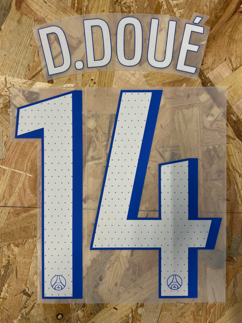 Chargez l&#39;image dans la visionneuse de la galerie, Flocage Nameset Paris UCL 2025-2026 THIRD 14 D.DOUE

