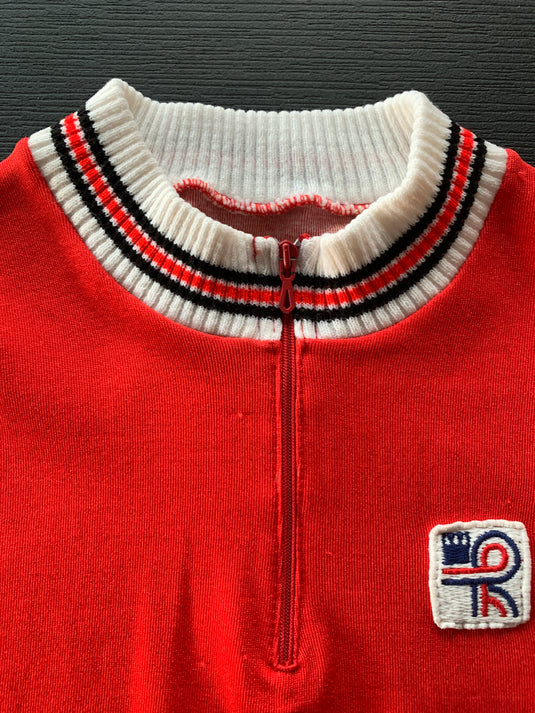 Maillot rouge cycliste ancien marque KOPA FRANCE - Jersey - Taille 42 Maillot rouge cycliste ancien marque KOPA FRANCE - Jersey - Taille 42