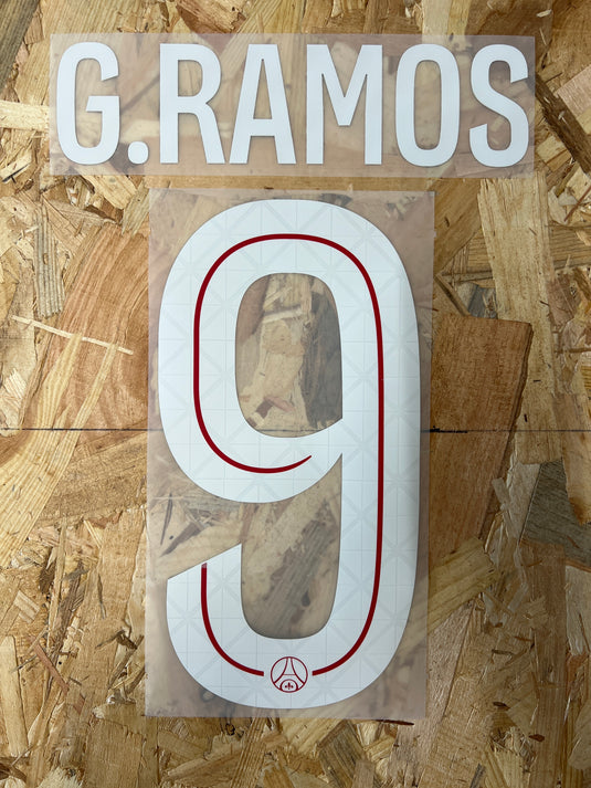 Flocage Nameset Paris UCL 2025-2026 HOME 9 G.RAMOS
