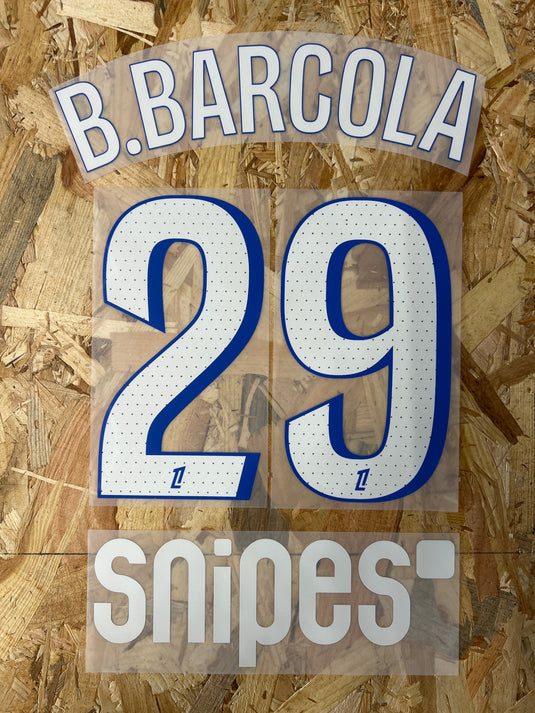 Flocage Nameset Paris 2025-2026 THIRD 29 B.BARCOLA