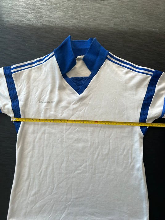 Template Adidas Blanc à bandes bleues