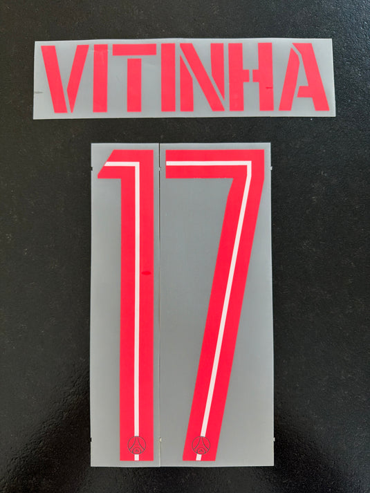 Flocage nameset PSG UCL FOURTH 2025-2026