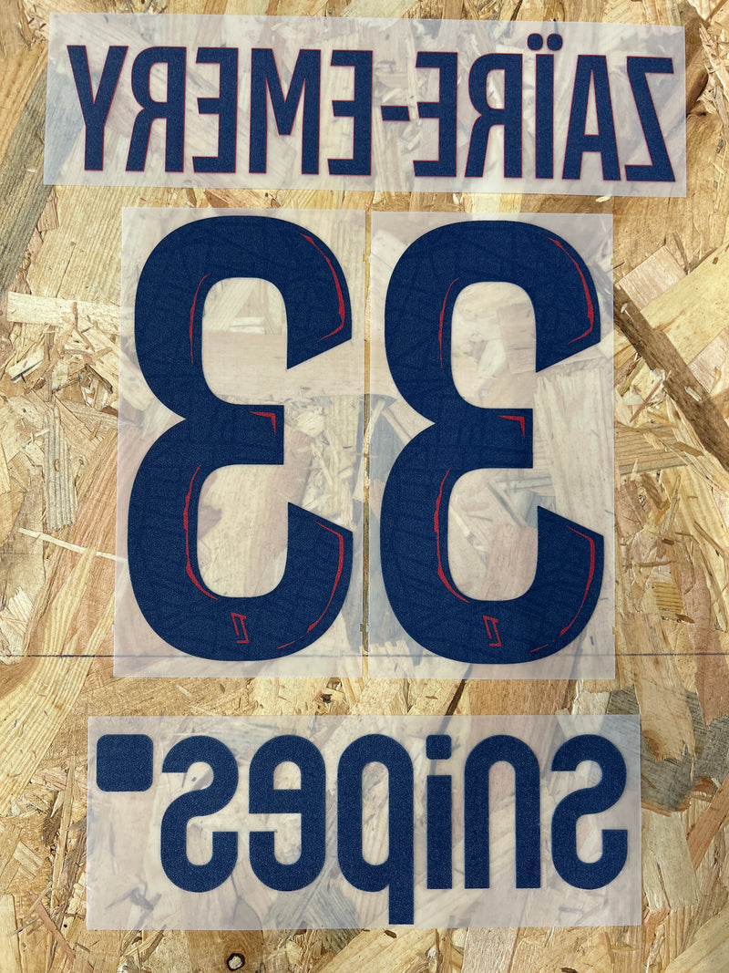 Chargez l&#39;image dans la visionneuse de la galerie, Flocage Nameset Paris 2025-2026 AWAY 33 ZAIRE-EMERY
