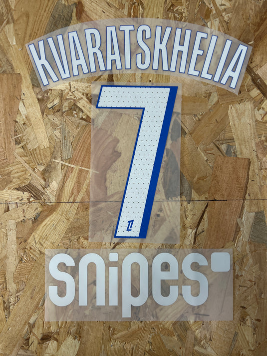Flocage Nameset Paris 2025-2026 THIRD 7 KVARATSKHELIA