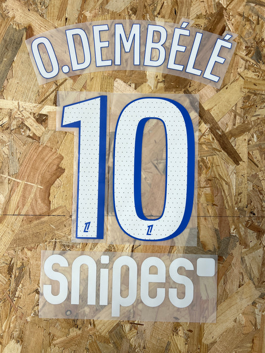 Flocage Nameset Paris 2025-2026 THIRD 10 O.DEMBELE