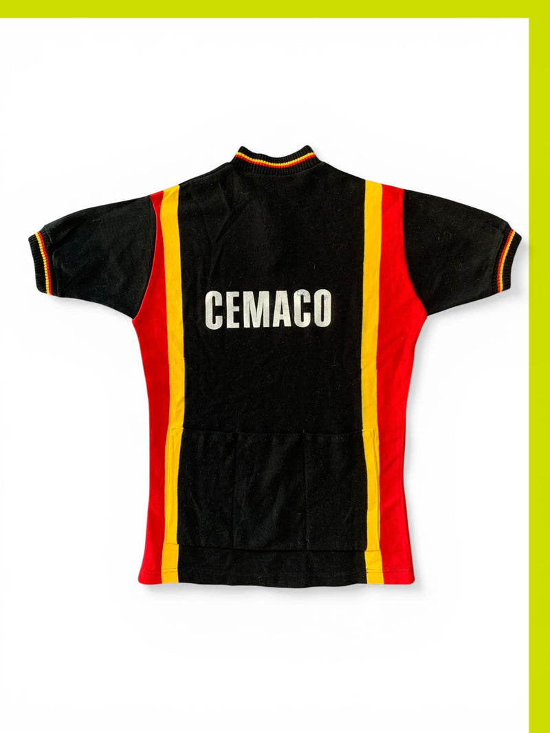Maillot Cycliste Vintage Systeme U - Blacky - Années 80 - Taille M