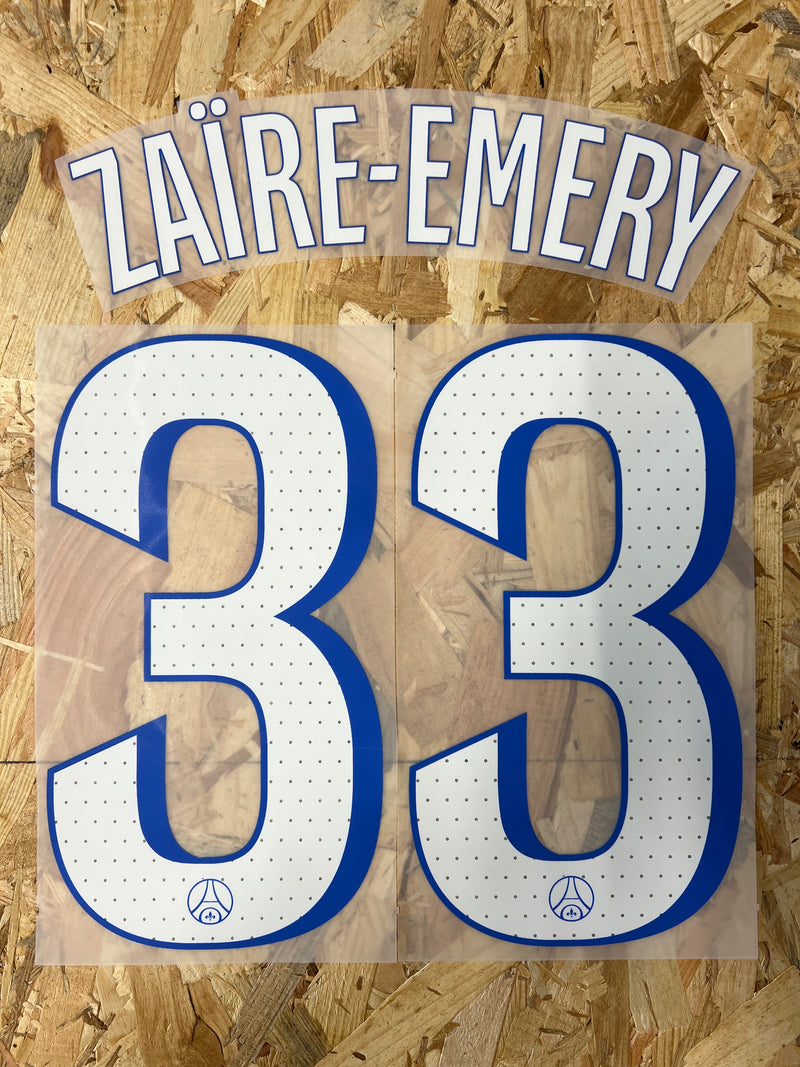 Chargez l&#39;image dans la visionneuse de la galerie, Flocage Nameset Paris UCL 2025-2026 THIRD 33 ZAIRE-EMERY
