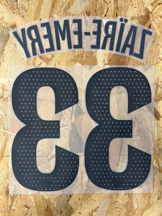Flocage Nameset Paris UCL 2025-2026 THIRD 33 ZAIRE-EMERY