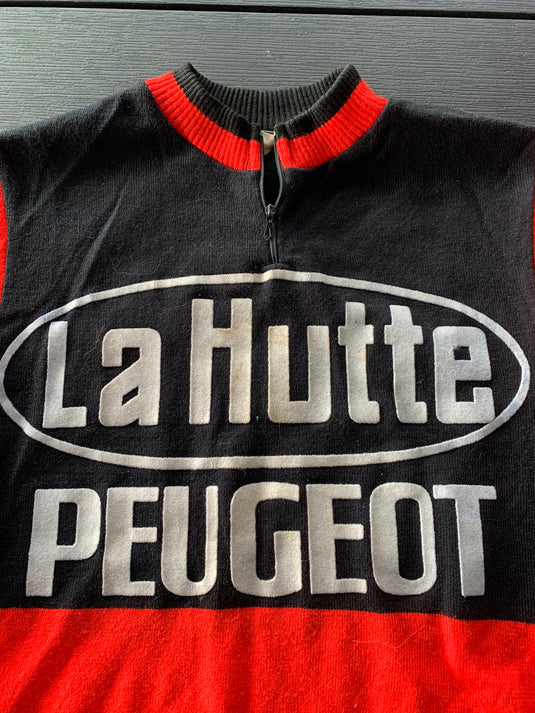 Maillot Cycliste Vintage Peugeot – Damier Cuisines CESA MARMANDE – Taille 4 – Fabrication Française